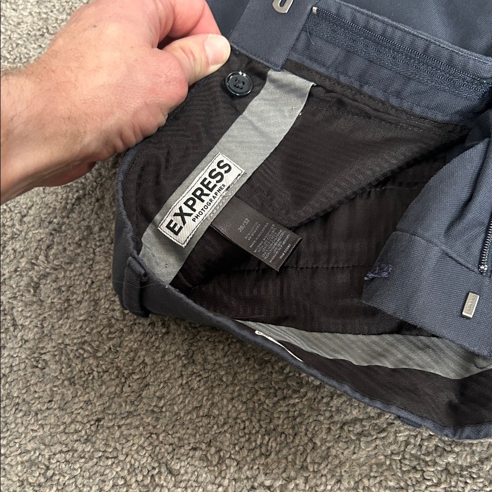 Express navy blue chino Trousers